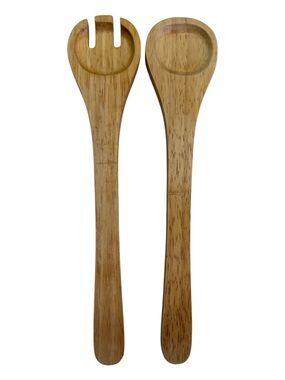 Wood Salad Server Serving Spoons